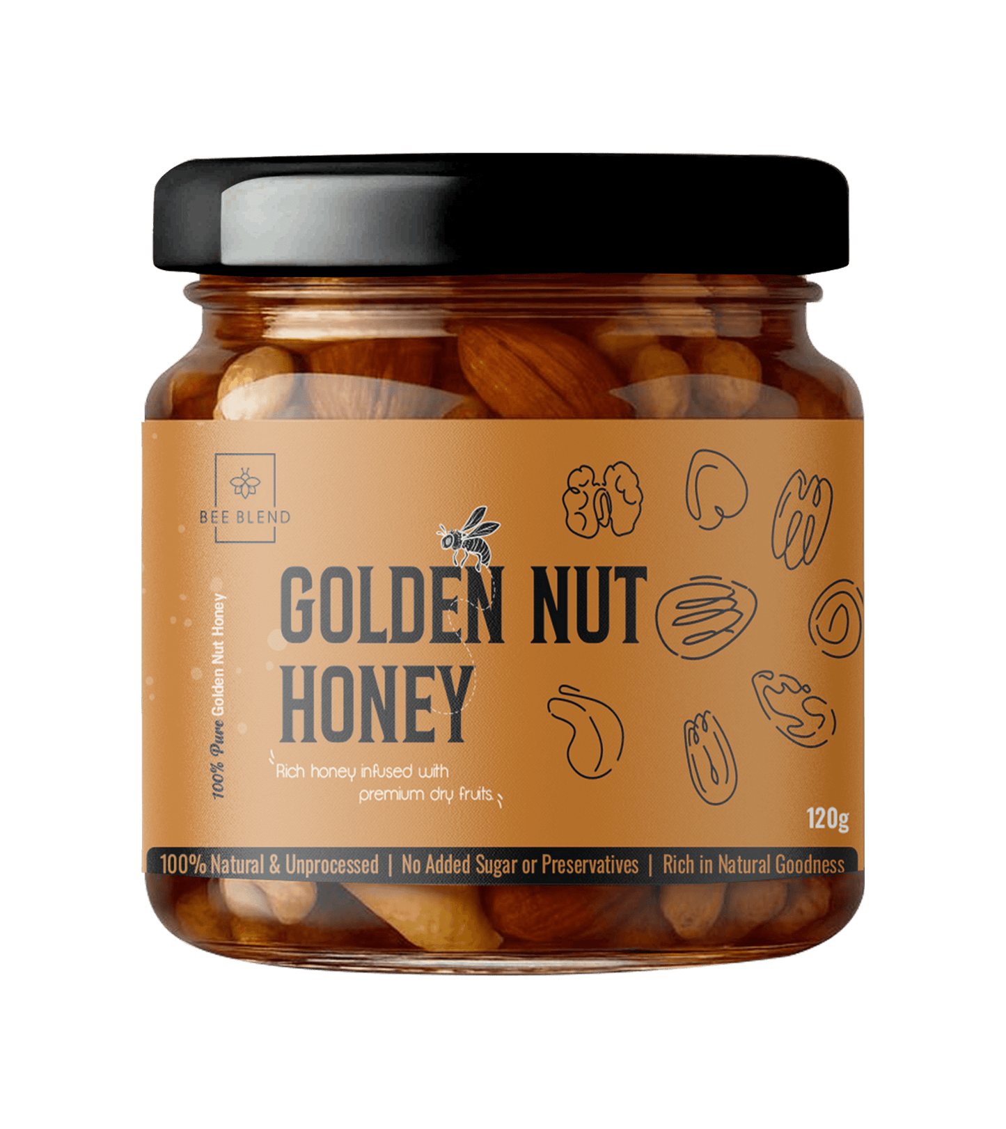 Golden Nut Honey (Jar)