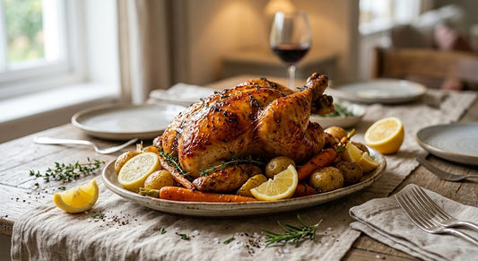 Herb Roasted Chicken with Fennel Honey