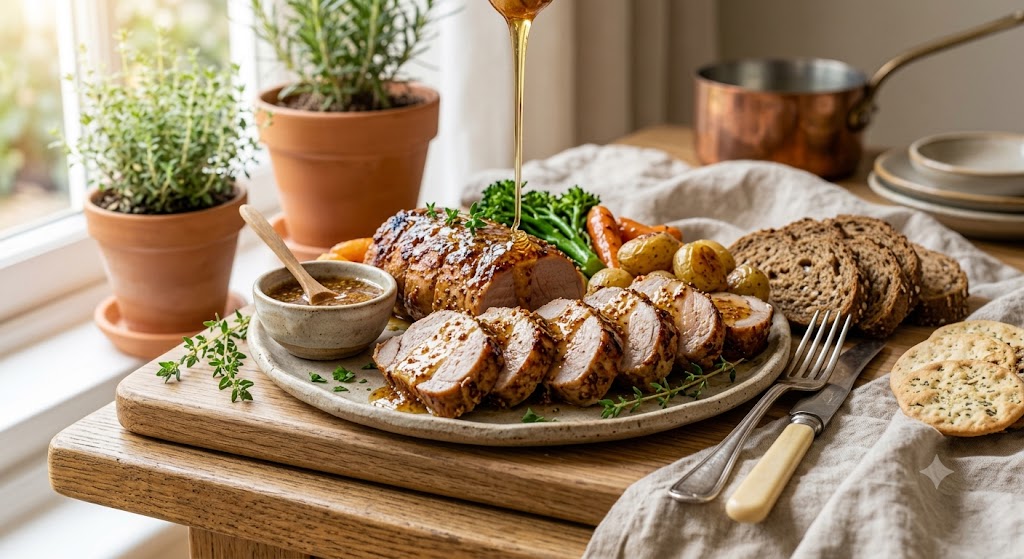 Honey Mustard Glazed Pork Tenderloin