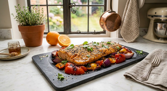 Sesame Honey Glazed Salmon made with BeeBlend Sesame Honey