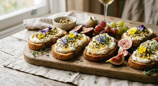 Lychee Honey & Goat's Cheese Crostini