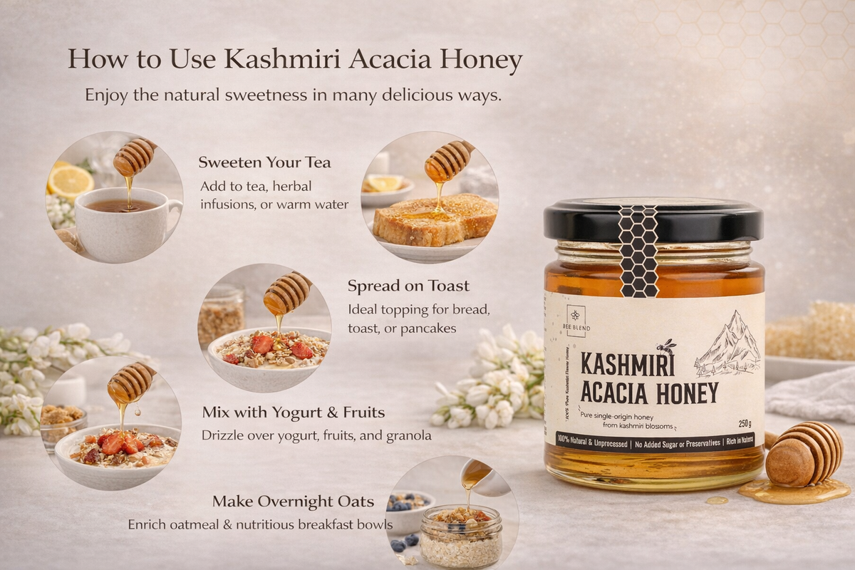 BeeBlend Acacia Honey with delicate floral notes