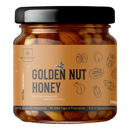 BeeBlend Golden Nut Honey jar