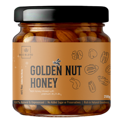 BeeBlend Golden Nut Honey jar
