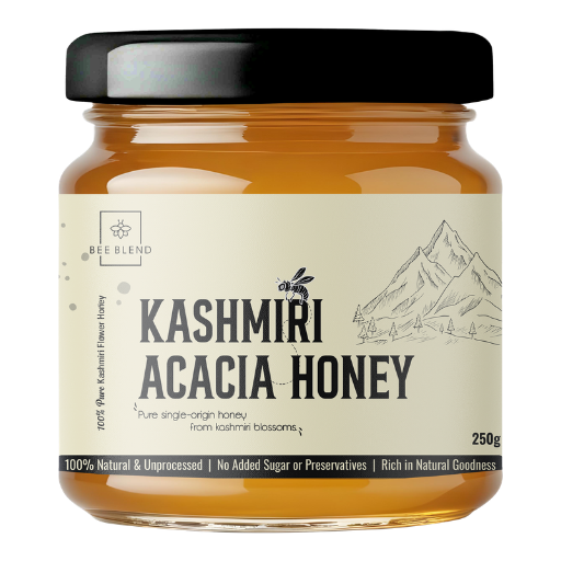 BeeBlend Kashmiri Acacia Raw Honey jar