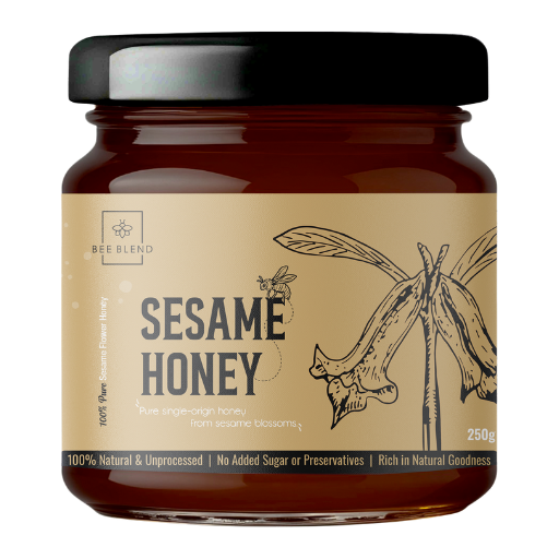 BeeBlend Sesame Raw Honey jar